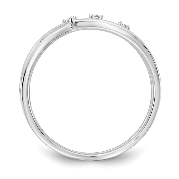 925 Sterling Silver Rhodium-plated Diamond Ring - Picture 2 of 9